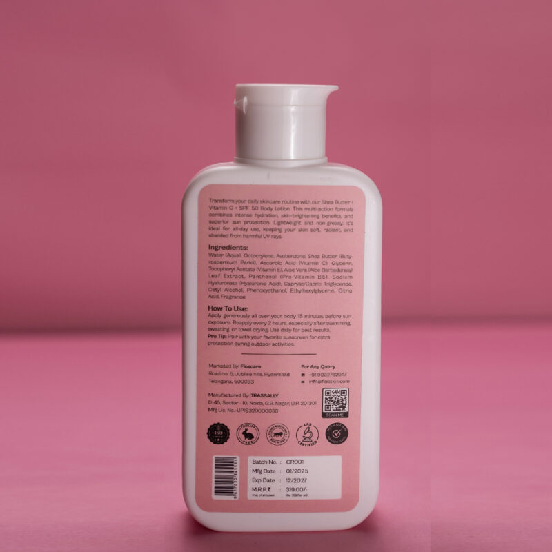 Shea Butter + Vitamin C + SPF 50 Body Lotion - Image 2